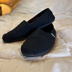 BOBS from Skechers Black Canvas Slip Ons